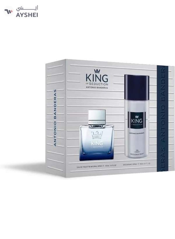 Banderas Perfumes - King of Seduction Gift Set for Men EDT 100 ml + Deodorant 150 ml