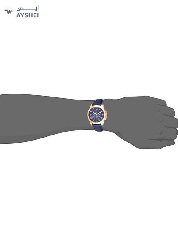 FOSSIL Men's Grant Water Resistant Chronograph Watch FS4835 - 44 mm - Blue