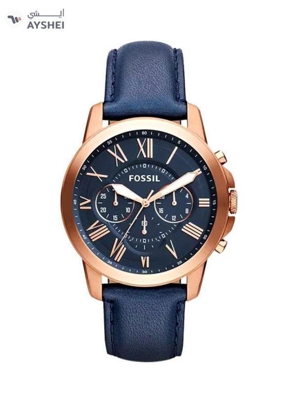 FOSSIL Men's Grant Water Resistant Chronograph Watch FS4835 - 44 mm - Blue