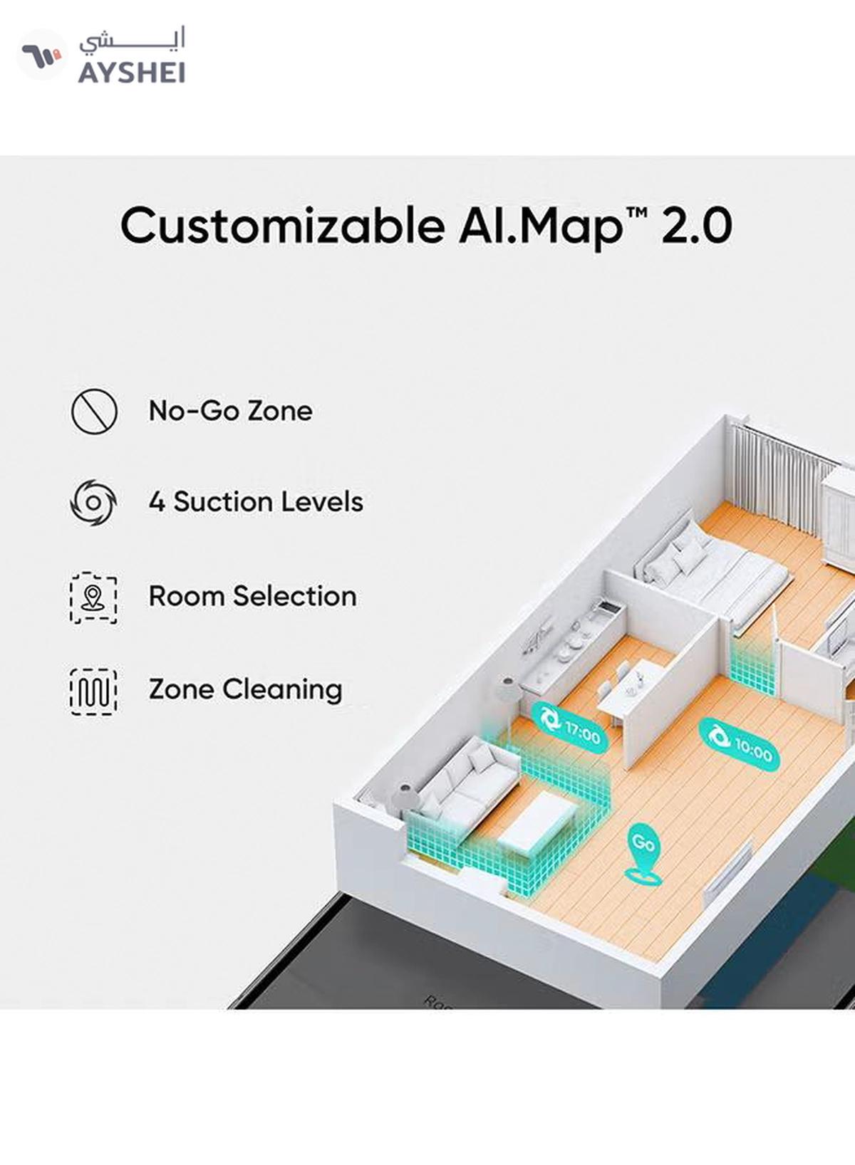 Eufy L60 Hybrid Robot Vacuum With Self Empty Station, Hair Detangling Technology, Up To 60 Days Of Hands Free Cleaning, Ultra Strong 5,000 Pa Suction To Remove Hair, Dust, Mop Pad 50 W T2278V11 Black-5-5