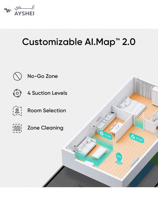 Eufy L60 Hybrid Robot Vacuum With Self Empty Station, Hair Detangling Technology, Up To 60 Days Of Hands Free Cleaning, Ultra Strong 5,000 Pa Suction To Remove Hair, Dust, Mop Pad 50 W T2278V11 Black