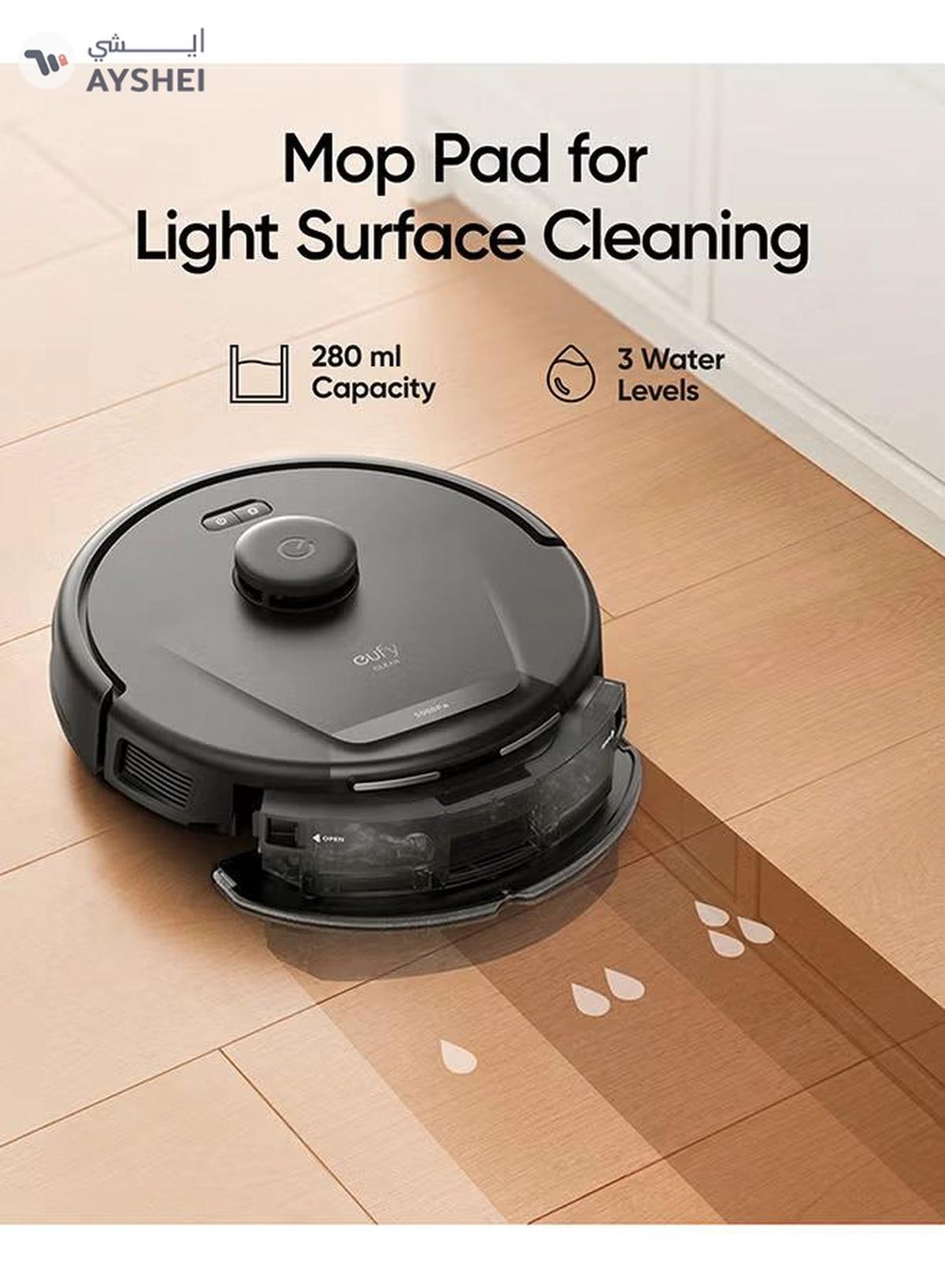 Eufy L60 Hybrid Robot Vacuum With Self Empty Station, Hair Detangling Technology, Up To 60 Days Of Hands Free Cleaning, Ultra Strong 5,000 Pa Suction To Remove Hair, Dust, Mop Pad 50 W T2278V11 Black-3-3