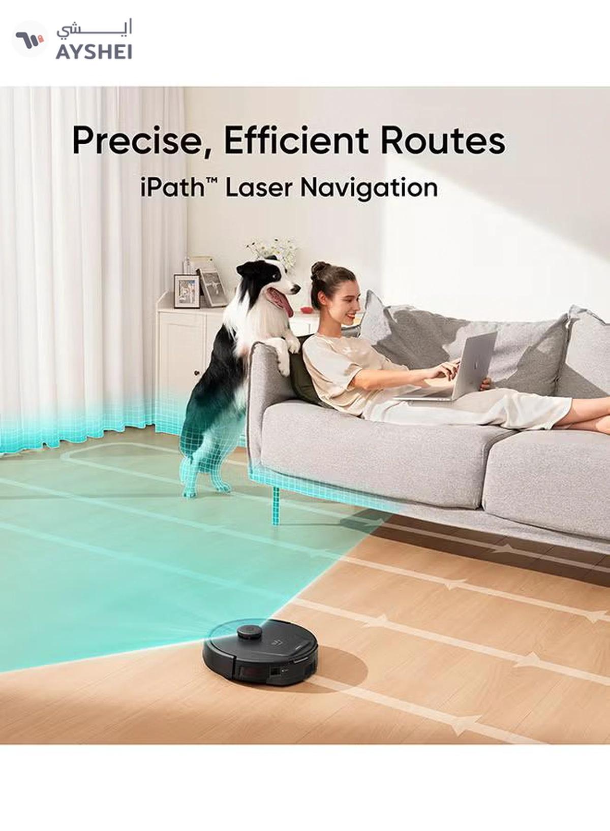 Eufy L60 Hybrid Robot Vacuum With Self Empty Station, Hair Detangling Technology, Up To 60 Days Of Hands Free Cleaning, Ultra Strong 5,000 Pa Suction To Remove Hair, Dust, Mop Pad 50 W T2278V11 Black-2-2