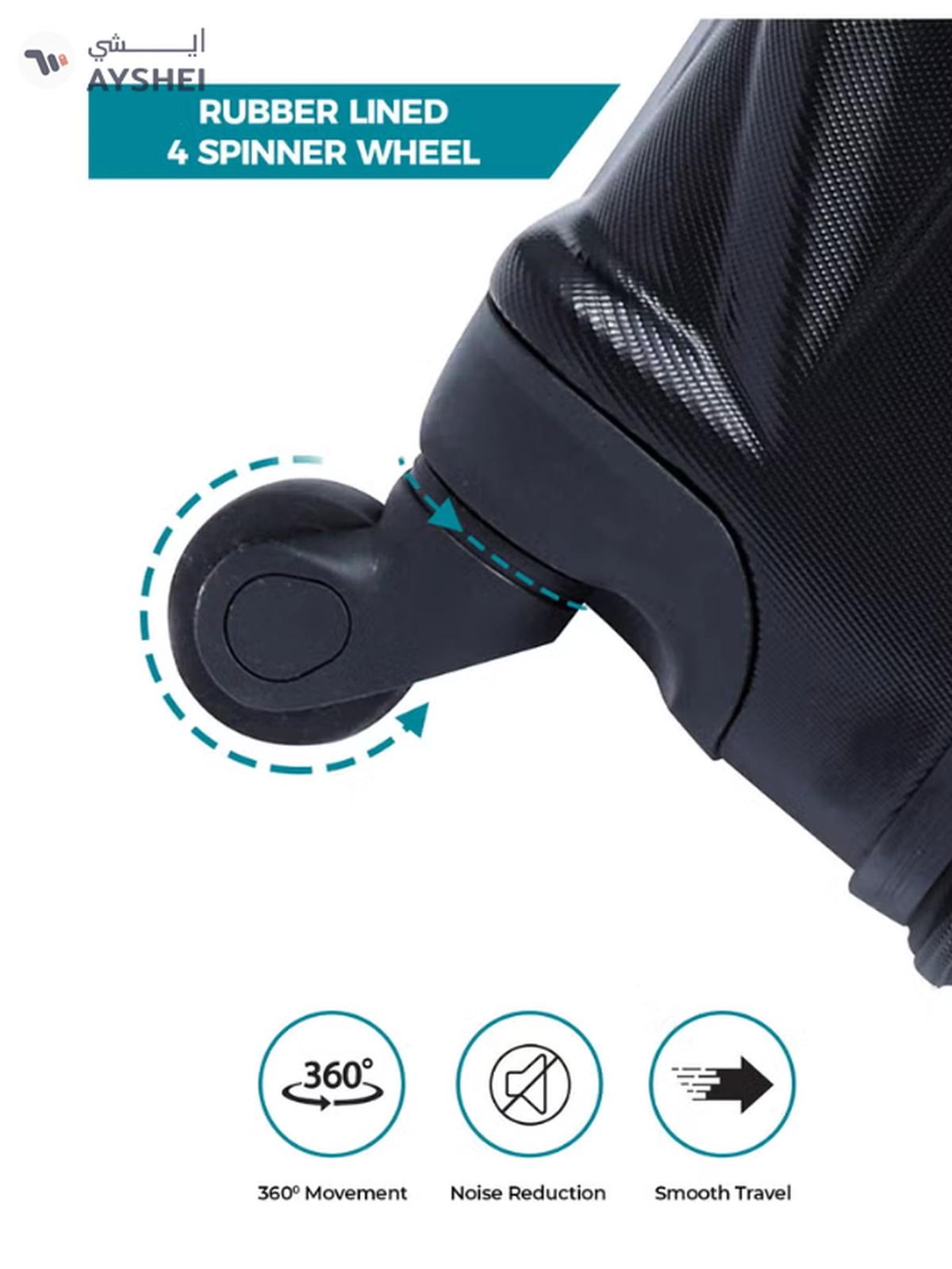 PARAJOHN Hard Case Luggage Trolley for Unisex ABS Lightweight Travel Bag 4 Double Wheeled Suitcase-1-portrait