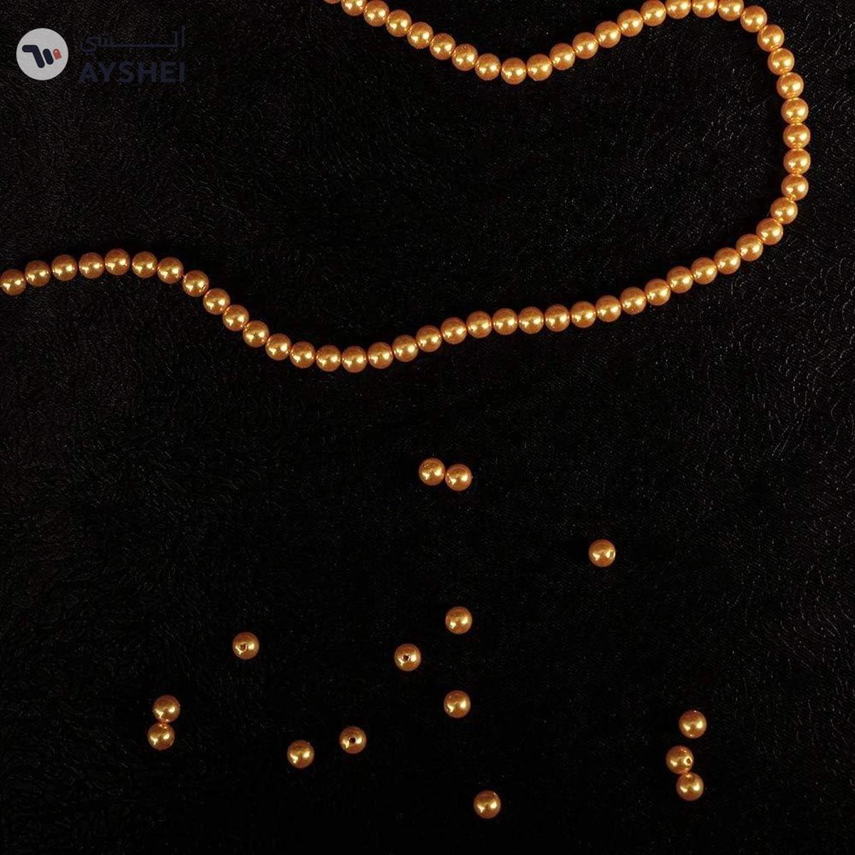 YATAI 2 Pcs 8mm Pearl Beads String Line Chain Garland Flowers DIY Making Jewelry Beads Wedding Beads Party Festival Tree Decoration Home Curtain Beads For Crafts Projects -95cm (Gold)-0-0