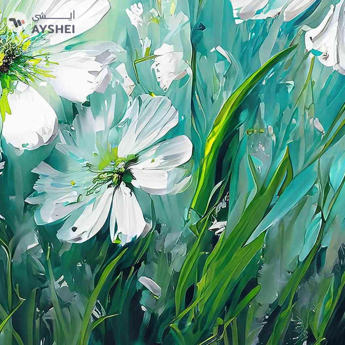 Blossoms in Turquoise-1-1