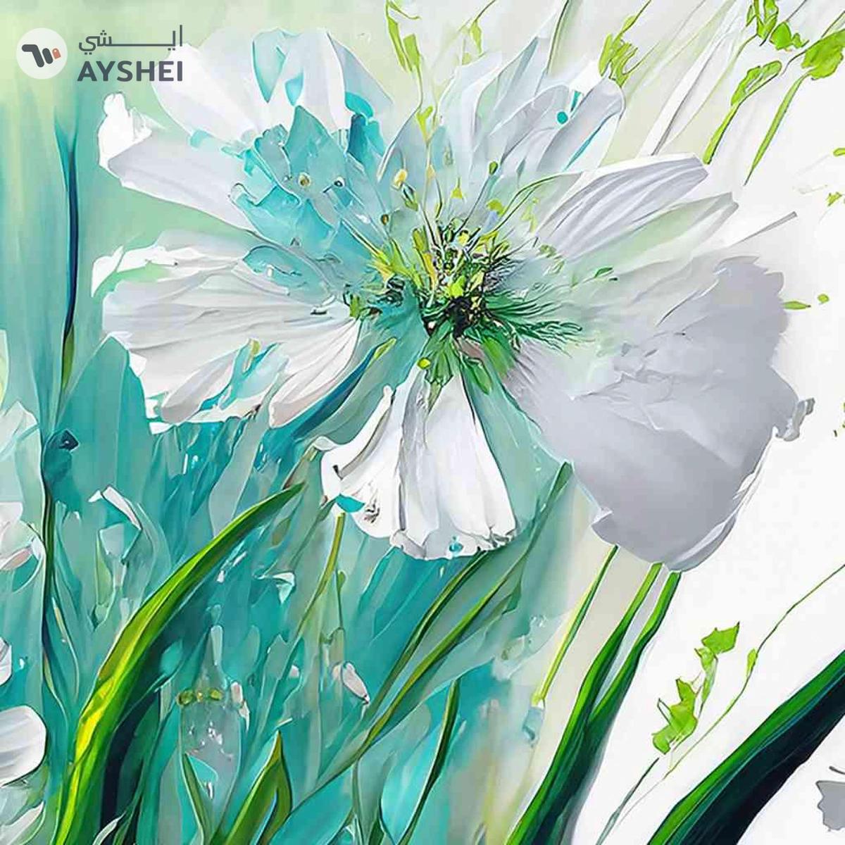 Blossoms in Turquoise-3-3