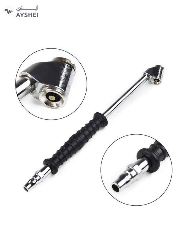 ABBASALI ATH 250mm Portable Automotive Car Straight Shank Dual Head Tyre(TIRE) Air Chuck Inflator