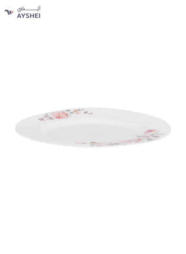 Delcasa Peace Rose 33 Piece Opalware Dinner Set- DC3708/ Includes Oval Plate, Dinner and Flat Plates, Salad Bowls and Soup Spoons