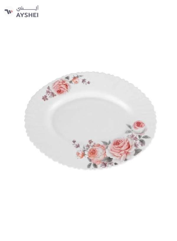 Delcasa Peace Rose 33 Piece Opalware Dinner Set- DC3708/ Includes Oval Plate, Dinner and Flat Plates, Salad Bowls and Soup Spoons