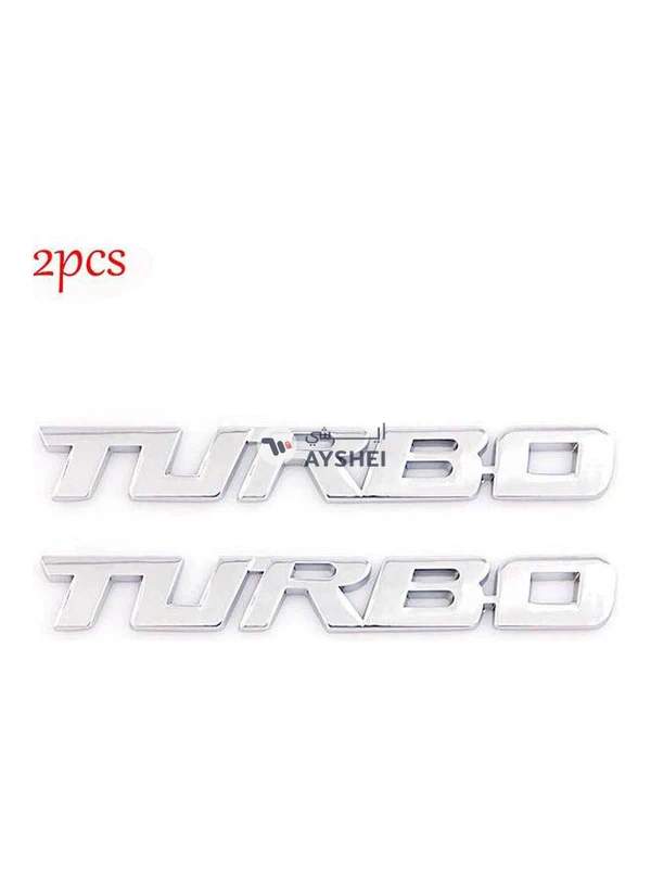 Generic 3D Turbo Emblems Car Side Fender Rear Trunk Metal Badge Decals