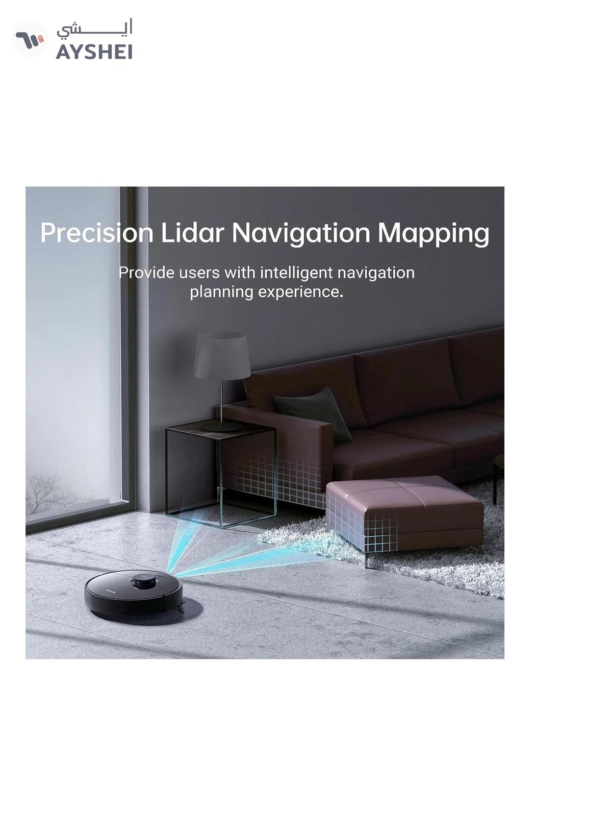 Dreame D9 Max Robot Vacuum Cleaner and Mop, 4000Pa Strong Suction, Vacuum Robot Sweep and Mop 2-in-1, 150min Runtime, Multi-floor Mapping, Lidar Navigation, Alexa/App/WIFI Control-2-2