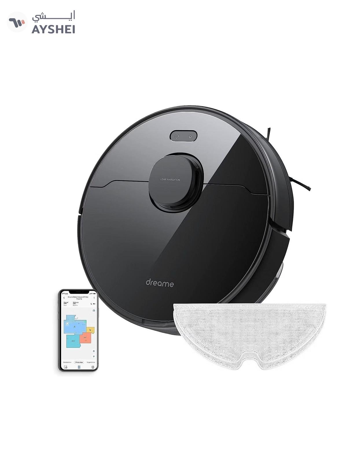 Dreame D9 Max Robot Vacuum Cleaner and Mop, 4000Pa Strong Suction, Vacuum Robot Sweep and Mop 2-in-1, 150min Runtime, Multi-floor Mapping, Lidar Navigation, Alexa/App/WIFI Control-0-0