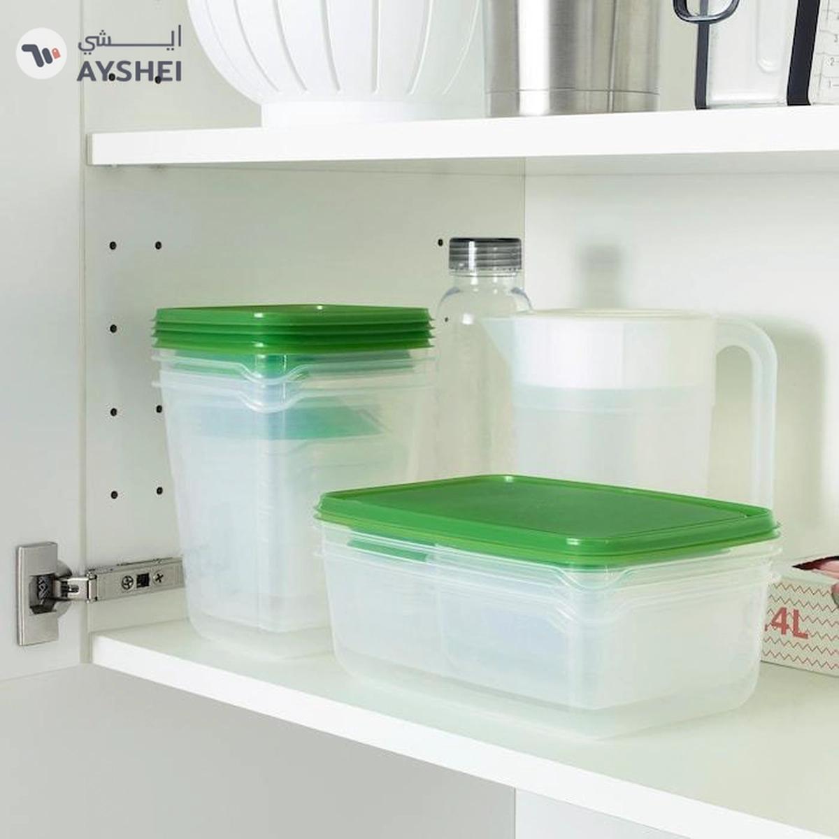 IKEA PRUTA Food Container Set of 17, Transparent/Green-1-portrait
