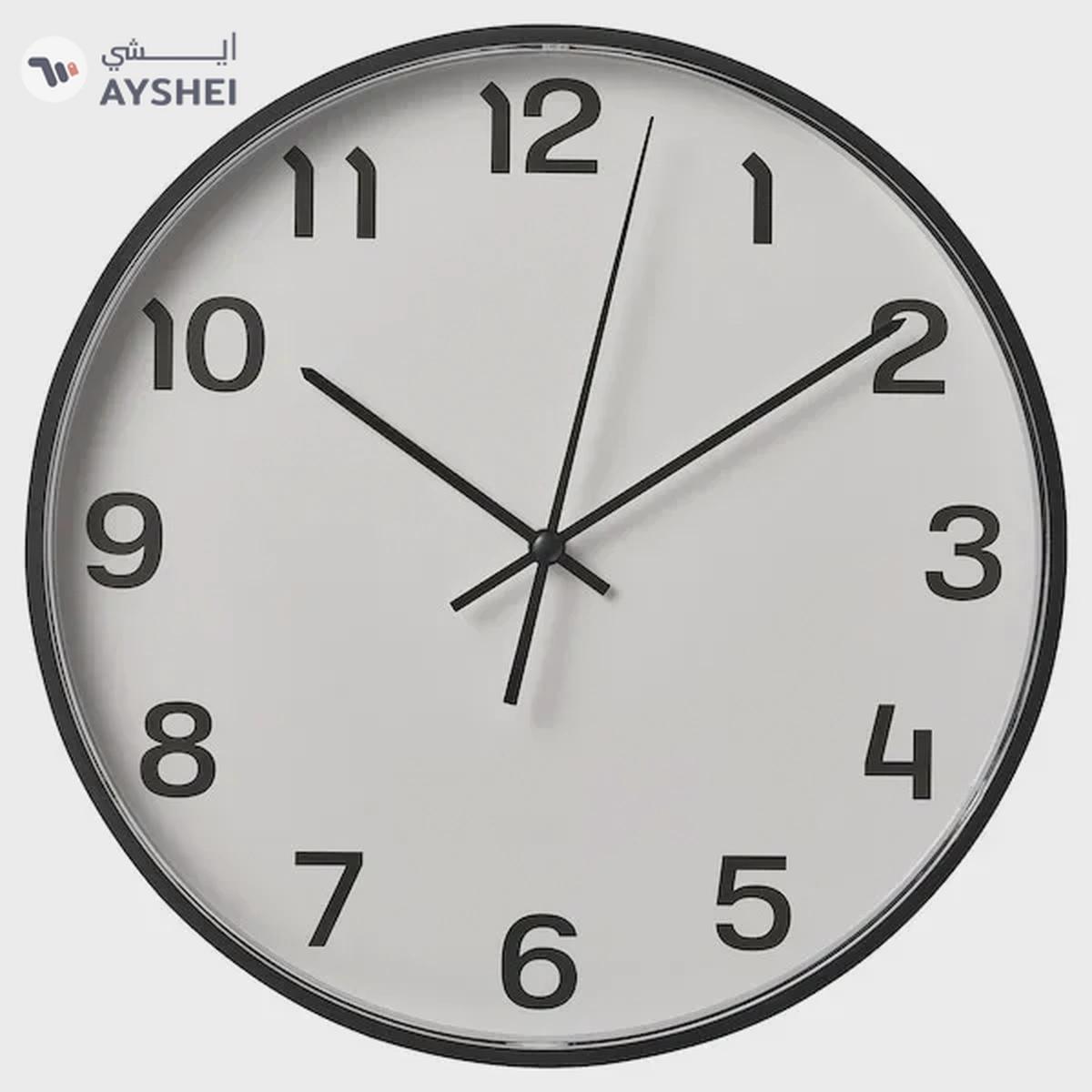 IKEA PLUTTIS Wall Clock: Sleek Black 28 cm Timepiece-0-0