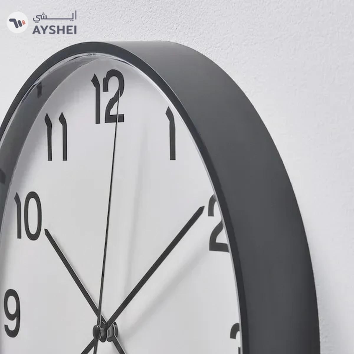 IKEA PLUTTIS Wall Clock: Sleek Black 28 cm Timepiece-2-2
