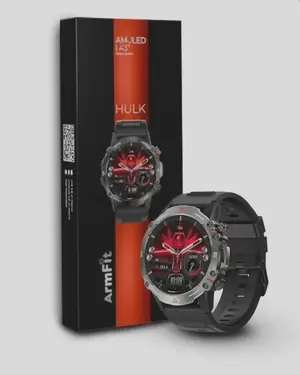 ARMFIT Hulk Smartwatch For Men, AMOLED Always On Display Bluetooth Calling Waterproof Fitness Watches Compatible With Android iOS Black