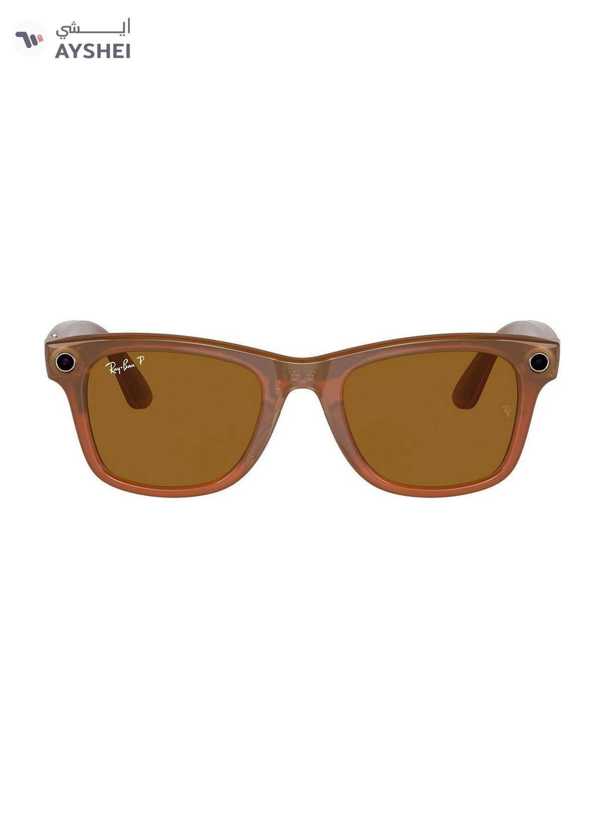 Meta Ray-Ban Meta Wayfarer RW4008 670683 53 - Shiny Caramel Polar Brown-0-0