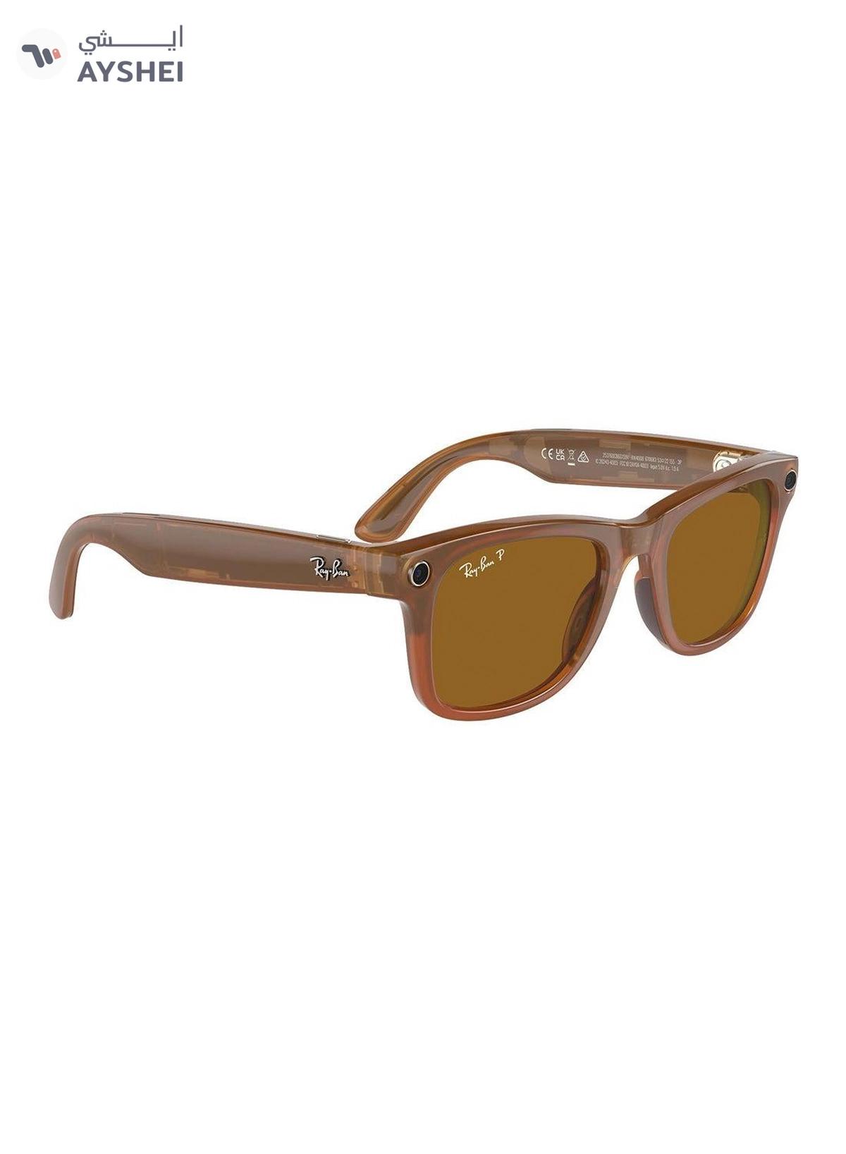 Meta Ray-Ban Meta Wayfarer RW4008 670683 53 - Shiny Caramel Polar Brown-0-portrait