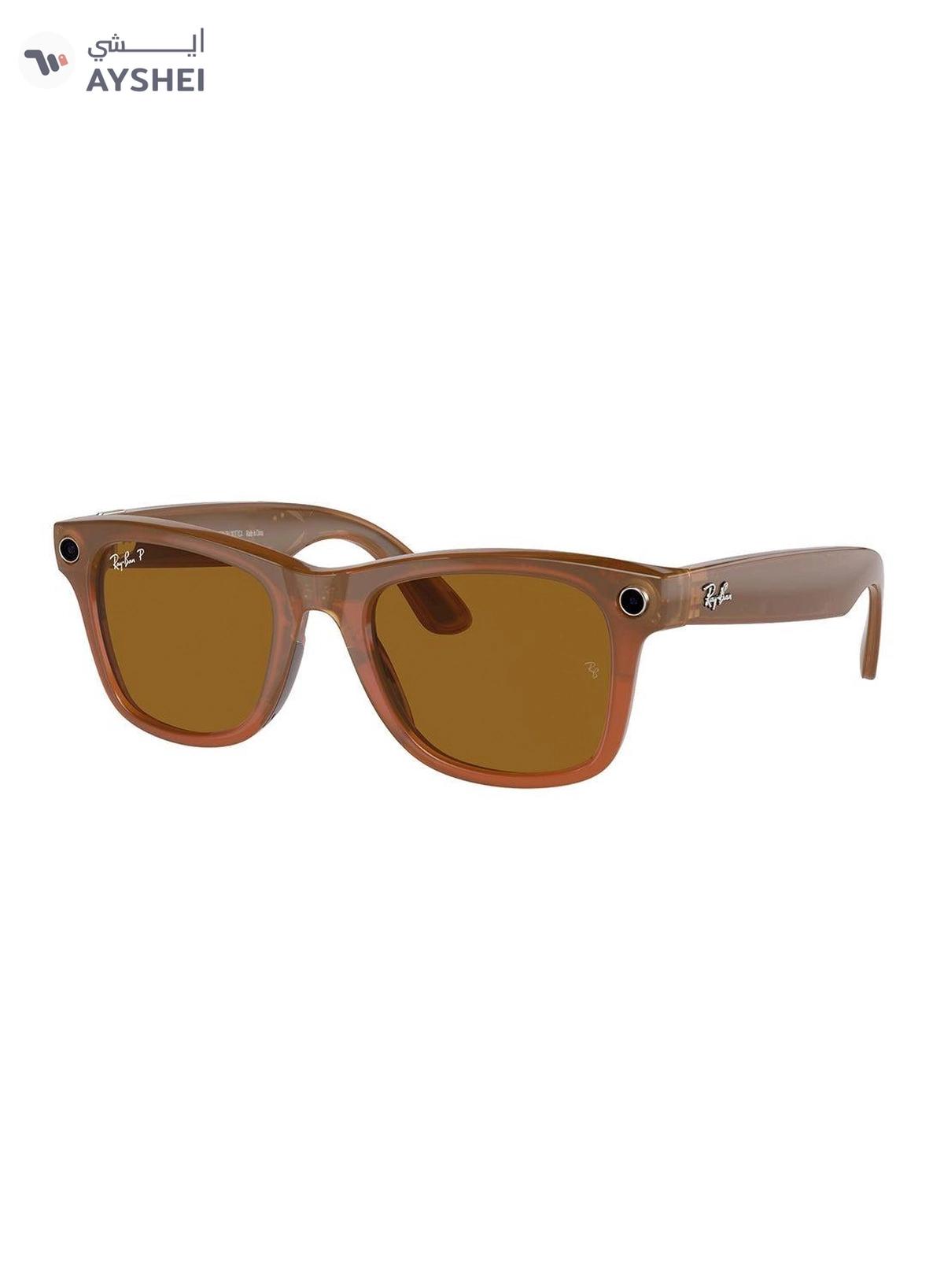 Meta Ray-Ban Meta Wayfarer RW4008 670683 53 - Shiny Caramel Polar Brown-3-3