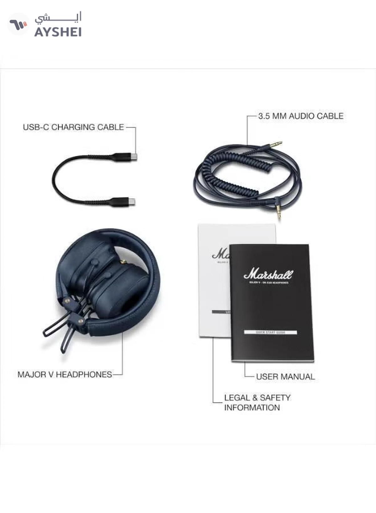 Marshall Major V Bluetooth Headphones - Foldable Bluetooth Wireless Headphones-0-portrait