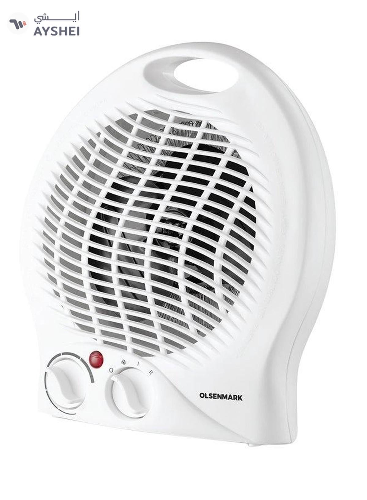Olsenmark Electric Fan Heater With Two Heating Powers 2000 W OMFH1737B White-1-1