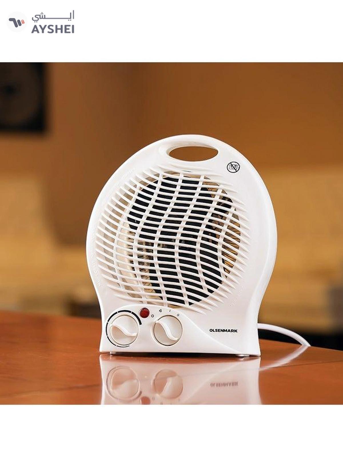 Olsenmark Electric Fan Heater With Two Heating Powers 2000 W OMFH1737B White-2-2
