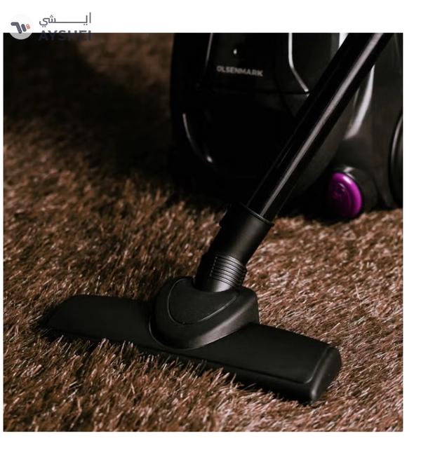 Olsenmark Vacuum Cleaner With Dust Bag 1400W OMVC1782, Powerful Suction, Dust Full Indicator,Dust Bag capacity 1.5L, Flexible Hose With Airflow On Handle, Pedal Switch And Auto-Rewinding Wire 1.5 L 1400 W OMVC1782 Black/Purple
