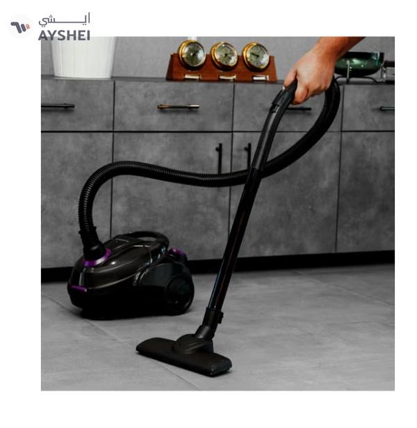 Olsenmark Vacuum Cleaner With Dust Bag 1400W OMVC1782, Powerful Suction, Dust Full Indicator,Dust Bag capacity 1.5L, Flexible Hose With Airflow On Handle, Pedal Switch And Auto-Rewinding Wire 1.5 L 1400 W OMVC1782 Black/Purple