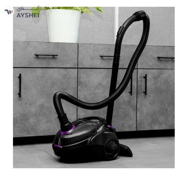 Olsenmark Vacuum Cleaner With Dust Bag 1400W OMVC1782, Powerful Suction, Dust Full Indicator,Dust Bag capacity 1.5L, Flexible Hose With Airflow On Handle, Pedal Switch And Auto-Rewinding Wire 1.5 L 1400 W OMVC1782 Black/Purple