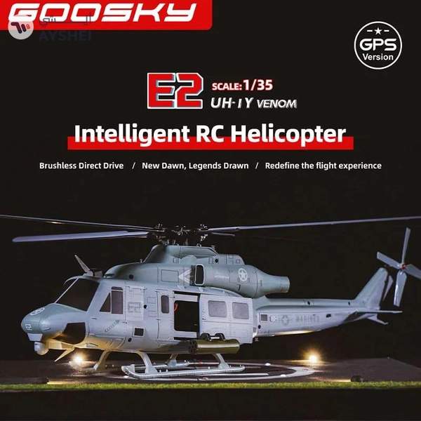 Goosky E2 UH-1Y Venom Intelligent Rc Helicopter 1:35 Scale