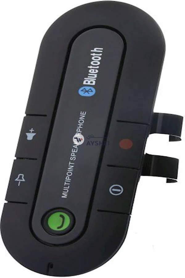 Generic Bluetooth Multipoint Speakerphone Handsfree Car Kit with Sun Visor Clip Black