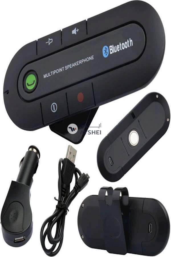 Generic Bluetooth Multipoint Speakerphone Handsfree Car Kit with Sun Visor Clip Black