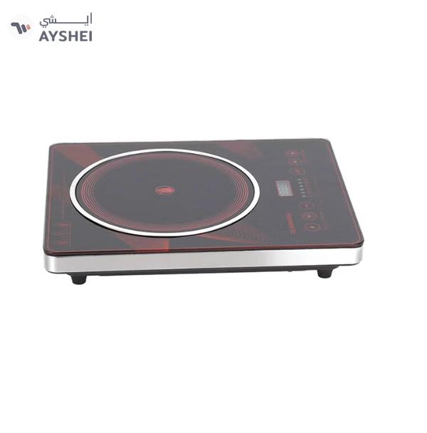 Olsenmark Digital Control Electric Infrared Cooker, Single Cooking Hob, Burner With Adjustable Temperature, Energy Saving/ Touch Control, 20 Settings, Stainless Steel Body and Tempered Glass Panel, 2 Years Warranty 2200 W OMIC2092M Black/Red