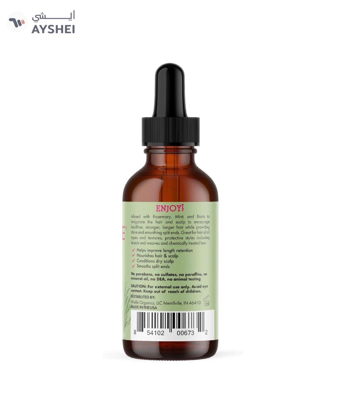 Mielle Organics MIELLE - ROSEMARY MINT, SCALP & HAIR OIL, INFUSED W/BIOTIN & ENCOURGES GROWTH, FOR DAILY USE, SCALP TREATMENT, SPLIT END CARE & SCALP & STRENGTHENING OIL-1-portrait