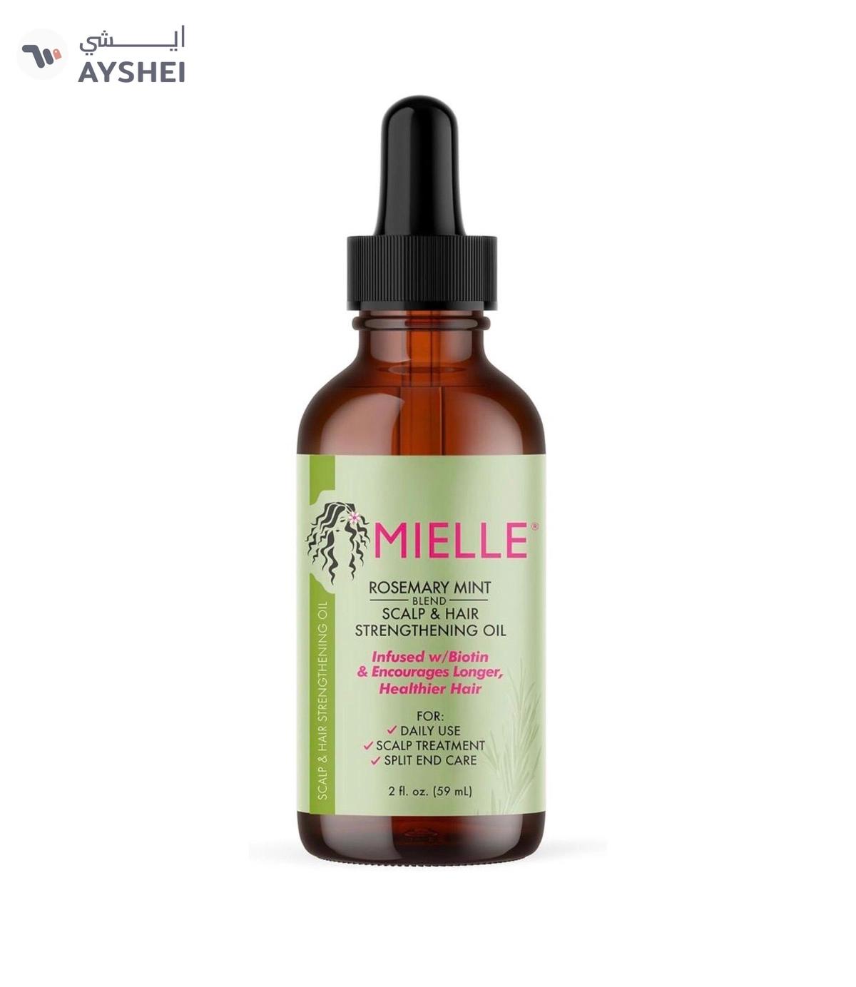 Mielle Organics MIELLE - ROSEMARY MINT, SCALP & HAIR OIL, INFUSED W/BIOTIN & ENCOURGES GROWTH, FOR DAILY USE, SCALP TREATMENT, SPLIT END CARE & SCALP & STRENGTHENING OIL-1-portrait