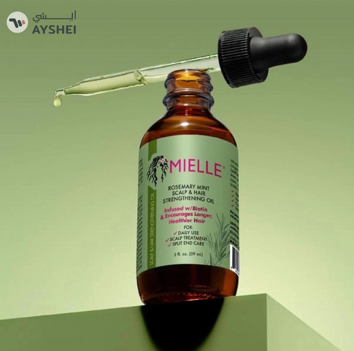 Mielle Organics MIELLE - ROSEMARY MINT, SCALP & HAIR OIL, INFUSED W/BIOTIN & ENCOURGES GROWTH, FOR DAILY USE, SCALP TREATMENT, SPLIT END CARE & SCALP & STRENGTHENING OIL-0-0