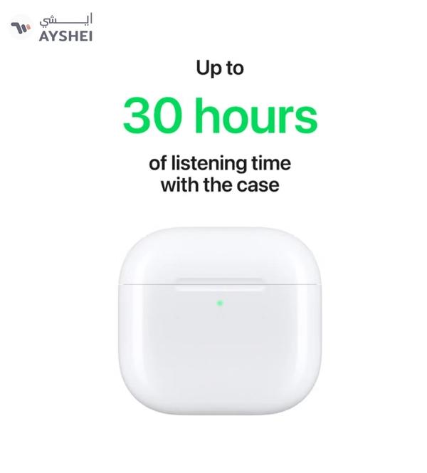 Apple AirPods 4 Wireless Earbuds, Bluetooth Headphones, Personalized Spatial Audio, Sweat and Water Resistant