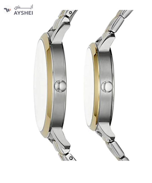Fossil Stainless Steel Analog Couple Watch Set