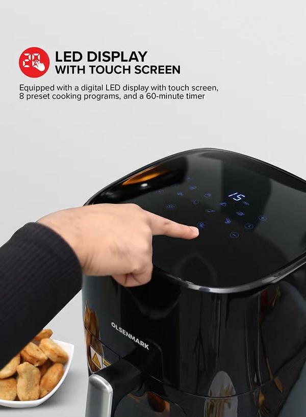 Olsenmark 6L Digital Air Fryer | LED Touchscreen Display
