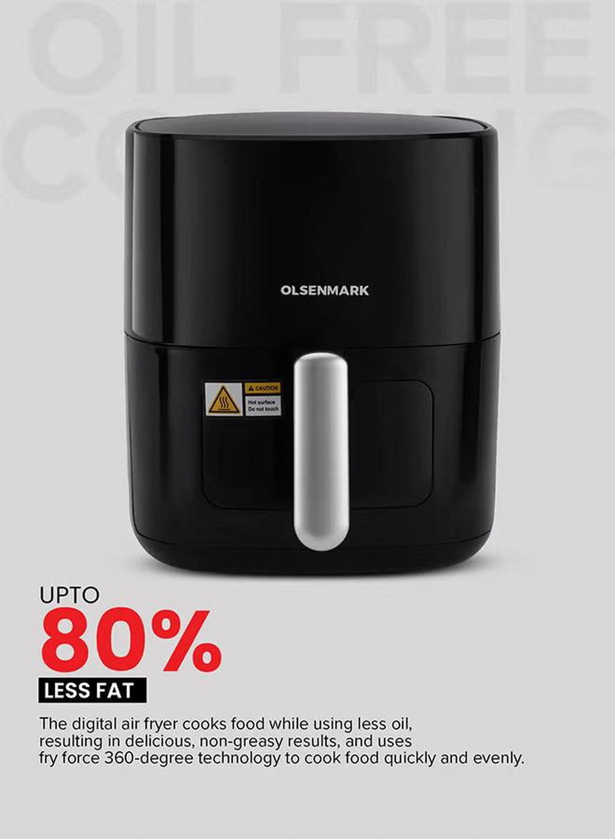 Olsenmark 6L Digital Air Fryer | LED Touchscreen Display-1-portrait