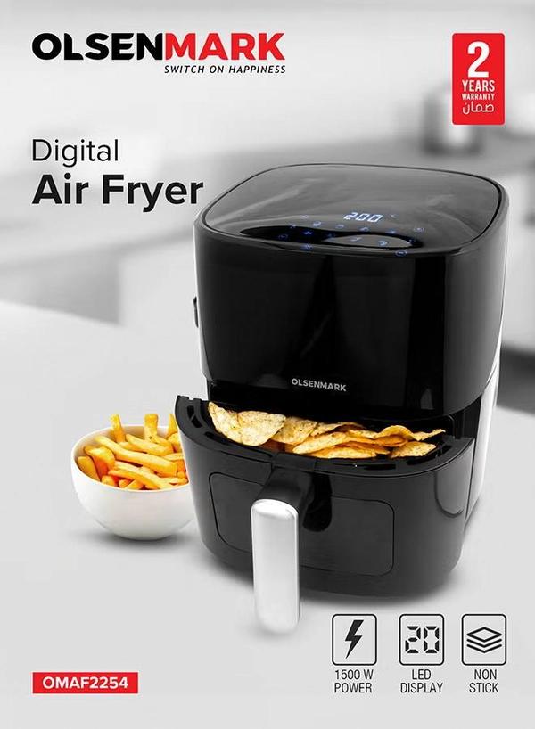 Olsenmark 6L Digital Air Fryer | LED Touchscreen Display