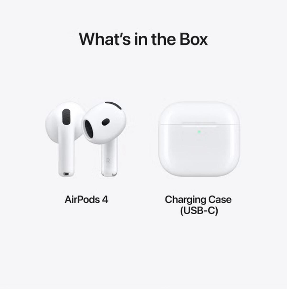 Apple AirPods 4 Wireless Earbuds, Bluetooth Headphones, Personalized Spatial Audio, Sweat and Water Resistant-4-4