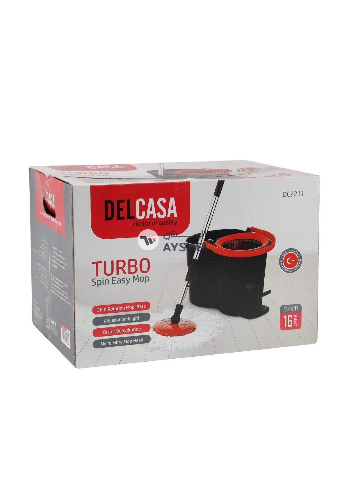 DelCasa Turbo Spin Easy Mop with Foot Pedal 16Ltr Bucket DC2211-4-4