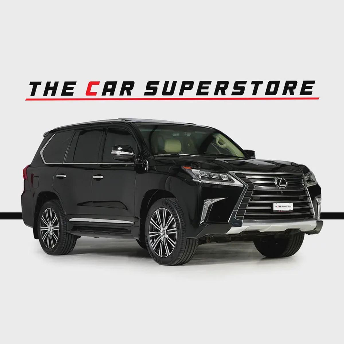 Lexus LX570-GCC-1 Owner-7 Seats-Al Futtaim Full Service History-Pearl Black Exterior Color-0-0