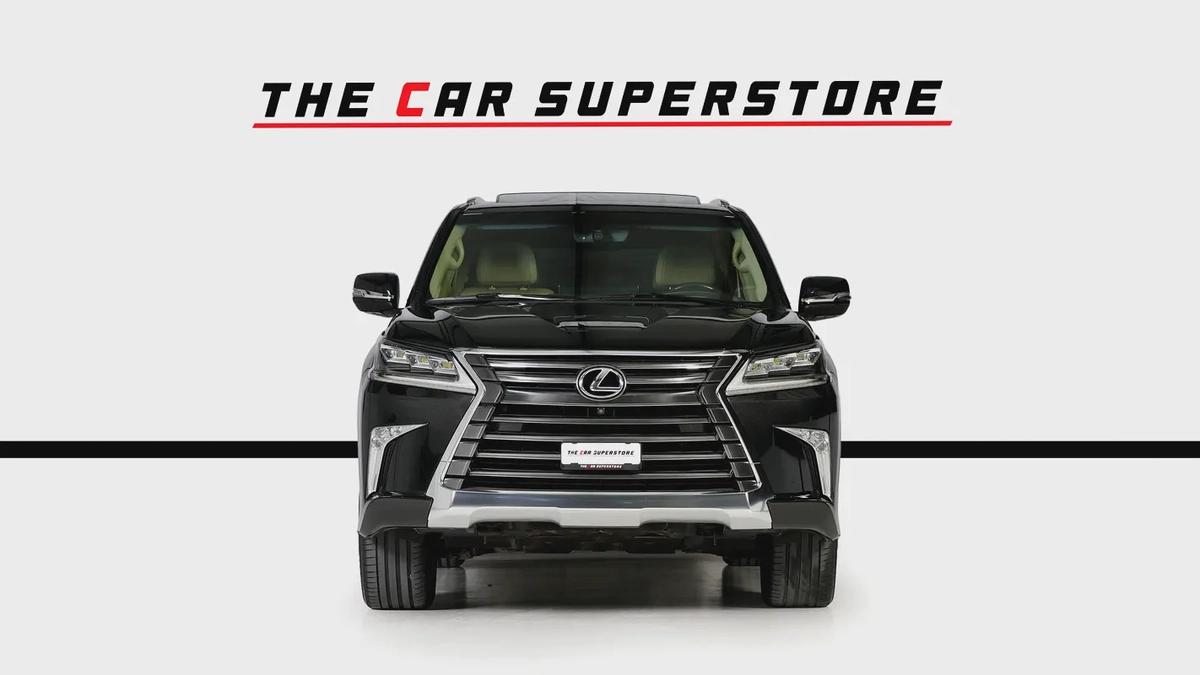 Lexus LX570-GCC-1 Owner-7 Seats-Al Futtaim Full Service History-Pearl Black Exterior Color-2-2