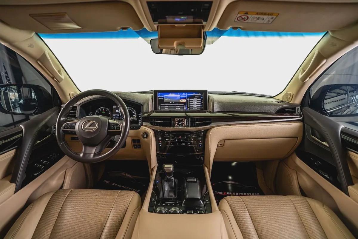 Lexus LX570-GCC-1 Owner-7 Seats-Al Futtaim Full Service History-Pearl Black Exterior Color-9-9