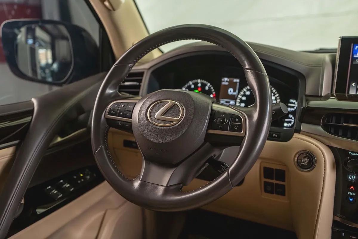 Lexus LX570-GCC-1 Owner-7 Seats-Al Futtaim Full Service History-Pearl Black Exterior Color-13-13