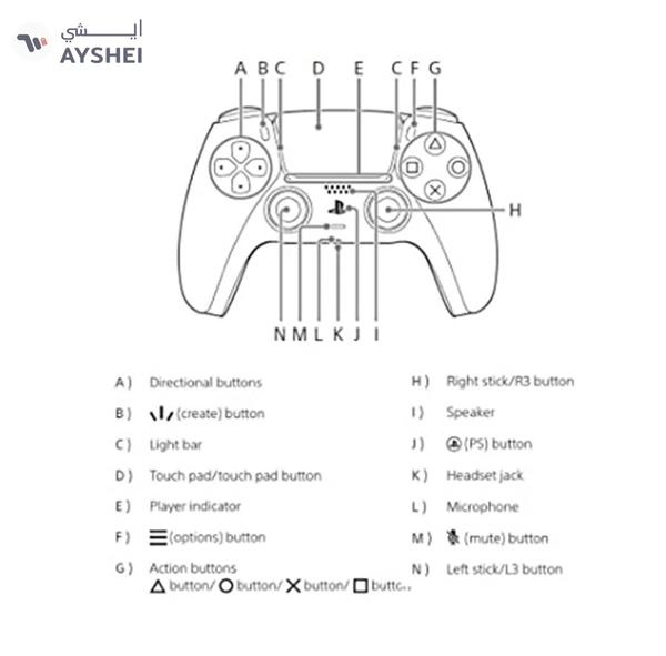 "Sony DualSense Wireless Controller For PlayStation 5 - White "