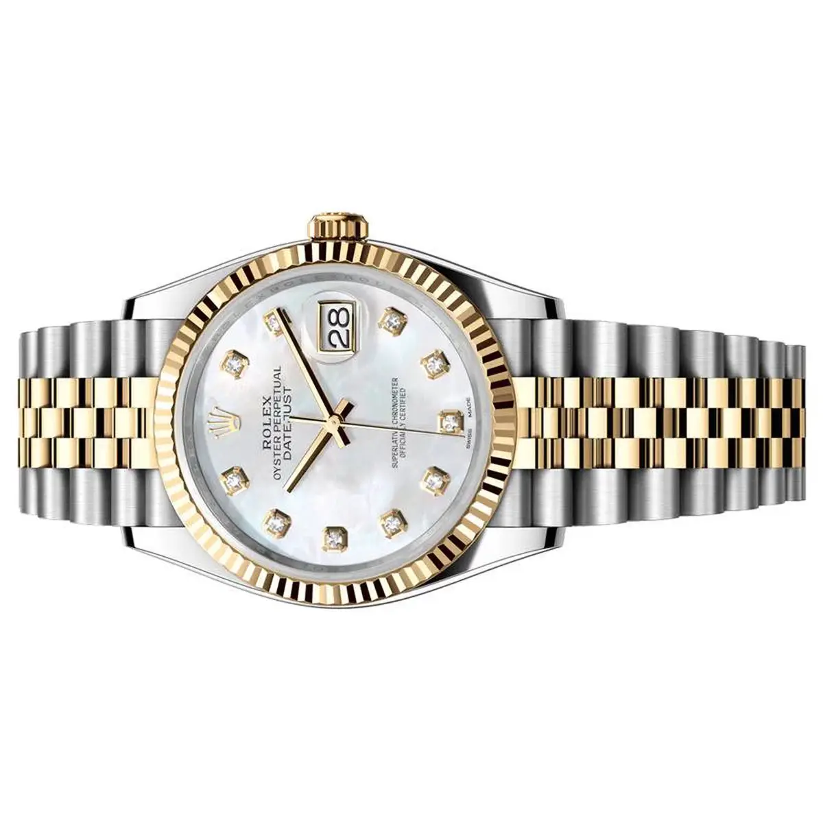 Rolex Datejust 36 | 36mm Mother of Pearl Diamond Dial | Condition: New | Year of production 2025 | Original box | Original papers-1-1